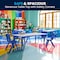 Flash Furniture Rectangle Preschool Table, Bl, 23.625" W x 47.25" L, Plastic, Steel, Blue YU-YCY-060-RECT-TBL-BLUE-GG - alternate 4